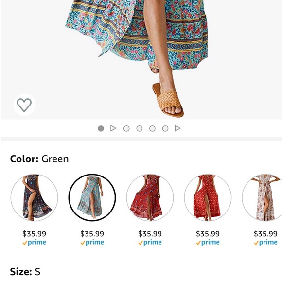 Gorgeous wrap dress in turquoise print! - Picture 4 of 10